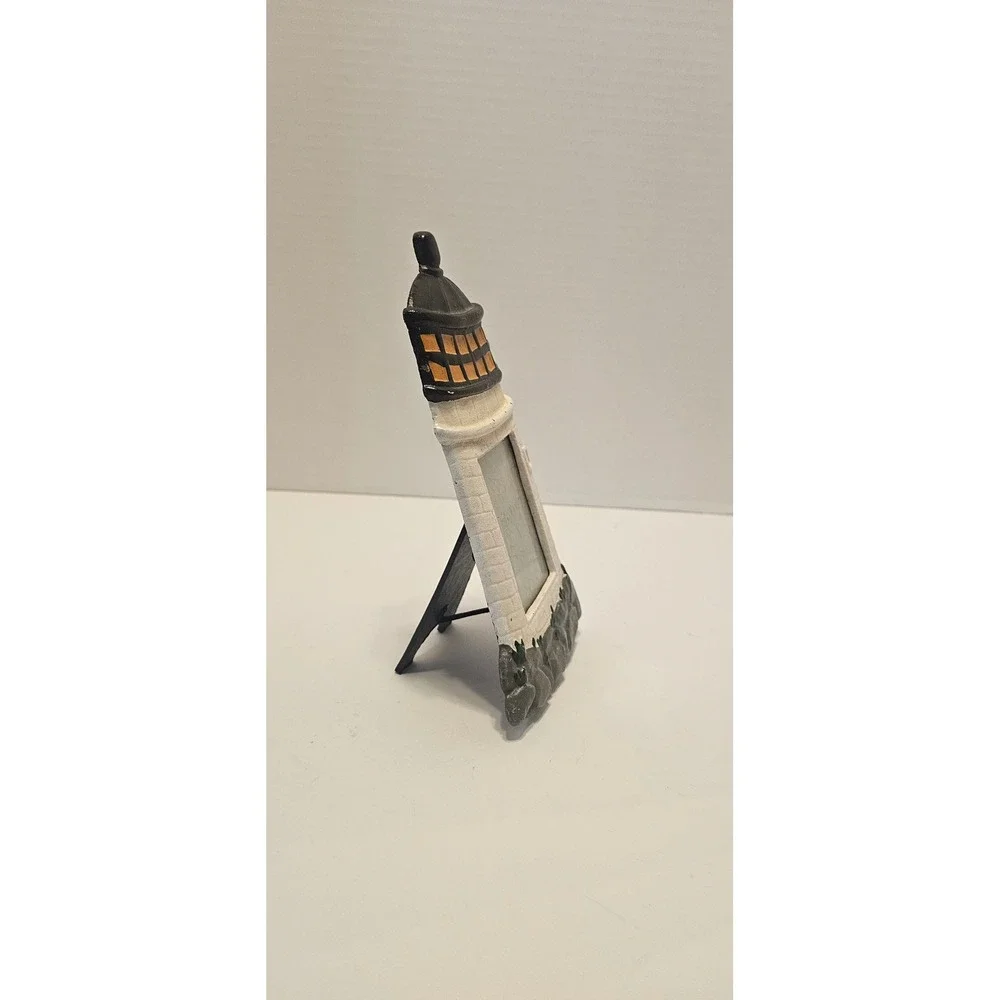 Nautical Coastal Metal 3D Lighthouse Picture Frame 2.5x3.5 2x3